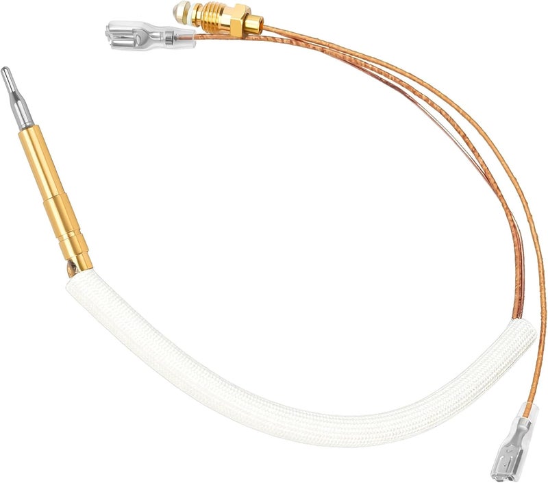 NUPICK Patio Heater Thermocouple Sensor, thermocouple replacement with M8 Connection Nuts, M6 x 0.75 Thermocouple Head Thread, 16.2" Length Wire and 0.25'' Flat Terminal for Outdoor Patio Heater - Image 1